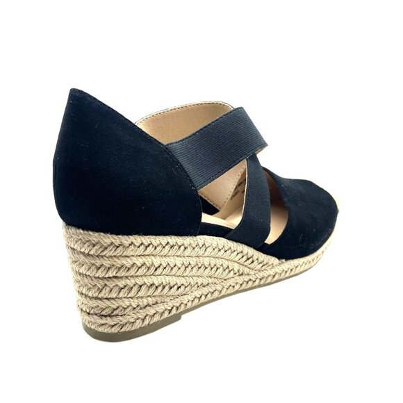 DREAM PAIRS Womens Close Toe Espadrilles Platform Slip on Elastic Criss Cross - Picture 5 of 7